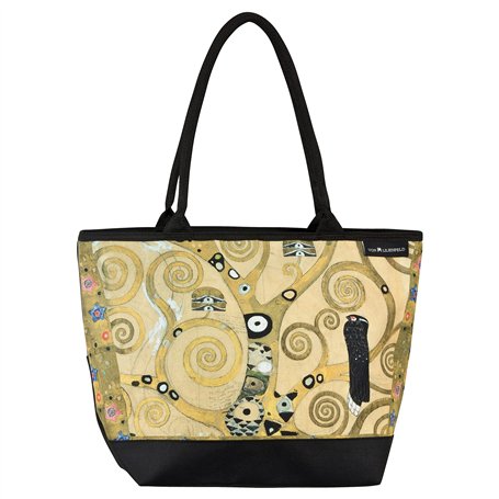 VON LILIENFELD Cabas Besace Gustav Klimt L'arbre de vie Sac Bandoulière Spacieux Sacs Portés Èpaule Cabas Décontractés Art