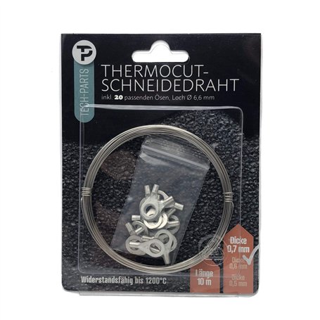 Lot de fil à couper le polystyrène - Fil chauffant WDVS - 10 mètres - 0