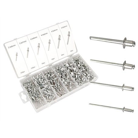 Lot de 400 rivets aveugles en aluminium