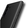 AVANA Coque de protection pour Galaxy Note 10 - Slim Fit - Noir - En silicone TPU souple - Anti-rayures - Fibre de carbone - Pou