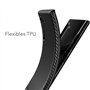 AVANA Coque de protection pour Galaxy Note 10 - Slim Fit - Noir - En silicone TPU souple - Anti-rayures - Fibre de carbone - Pou