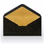 10 enveloppes noires avec doublure métallique dorée 110 x 220 mm pour cartes de vœux noël cartes cadeaux invitation chèques-cade