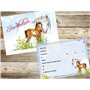 Edition Colibri 10 invitations en Français Cheval mignon avec maman: lot de 10 cartes d'invitation illustrées avec chevaux pour 