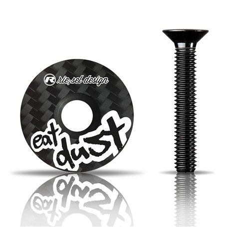 Riesel Design Bouchon de tête en Carbone avec vis en Aluminium pour vélo de Course
