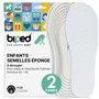 biped 2 paires de semelles en coton éponge pour enfants – parfaites pour marcher pieds nus – respirantes