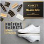 Canzt Kit Nettoyage Baskets Black Box – Nettoyant Chaussures Premium pour Cuir, Suède, Nubuck & Textile – Inclus Brosse, Lingett
