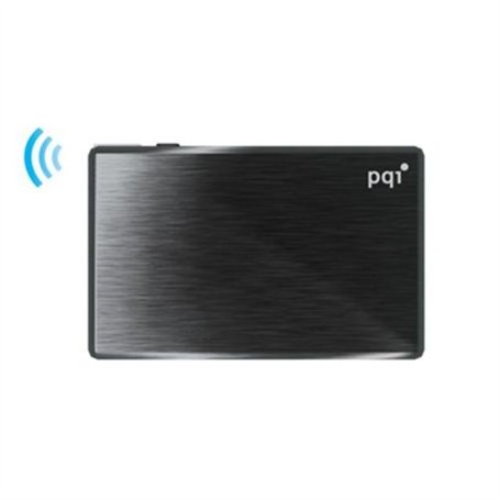 PQI Air Drive Boîtier USB 2.0 avec Lecteur Carte SD Wi-FI Acier brossé