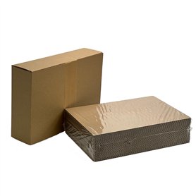 ZeZaZu Lot de 25 feuilles d'emballage en carton ondulé marron A4 – 3 mm d'épaisseur en carton kraft pour envoi