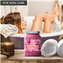 Rose Bain de Sel 1300g - Sel de Mer Huile Essentielle de Palissandre Naturel - Sel de Bain Naturel Roses pour Bien Dormir - Soul