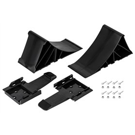 AUTOLIGHT 24 Lot de 2 cales de roue avec support et fixation - Cales de frein - Pour remorques et caravanes - Charge d'essieu ju