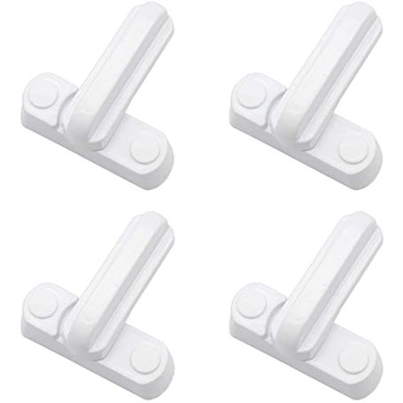 Lot de 4 ou 8 poignées de porte Reelva - Châssis + vis de montage - En PVC et uPVC (Polychlorure de vinyle non plastifié) - Poig
