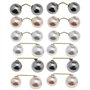 12pcs Fausse Perle Broche Broche Anti-Exposition Décolleté Goupille de Sécurité Clip pour Châle Cardigan Chandail Écharpe Chapea