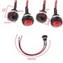 OTOTEC Lot de 4 Mini-interrupteurs Ronds étanches à Bouton-poussoir Momentané 12 Mm Trou de Montage 1/2" Marche/arrêt PBS-33B 3