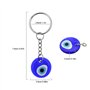 EMSea 20 PCS Turc Bleu Mauvais Œil Porte-clés Artisanat Porte-clés en Verre avec Porte-clés Suspendu Ornement Charmes Pendentifs