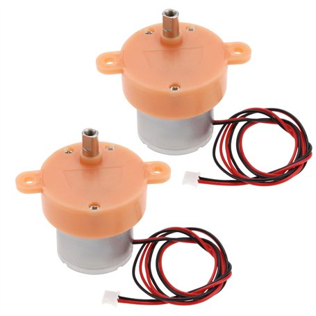 EMSea 2Pcs Petit Moteur de Réduction 3rpm Moteur à Engrenages à Vitesse Lente 3-12V DC Moteur à Engrenages à Vitesse Lente à Fai