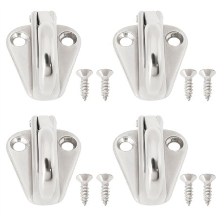 EMSea Lot de 4 Crochets pour Pare-Chocs de Bateau en Acier Inoxydable 316 Clip Robuste pour Pare-Chocs de Bateau pour Véhicule N