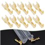 EMSea Lot de 50 Clips de Porte-fusible en Verre 6 X 30 Mm Connecteurs Bouton de Contact Porte-fusible en Laiton Clip de Porte-fu