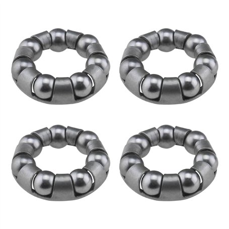 YINETTECH Lot de 4 fixations de roulement à billes pour vélo - 7 balles - Accessoires de réparation de vélo - Cage de vélo - Rou