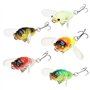 YINETTECH Lot de 5 leurres de pêche artificiels en forme de cigale 6 g/5 cm