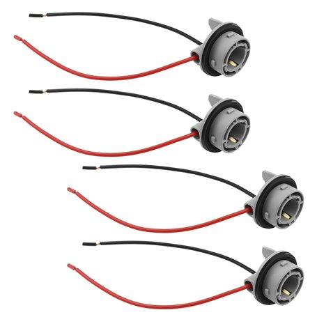 VGOL Lot de 4 Douilles d'ampoule LED 1156 BA15S - Adaptateur de Support de Lampe - Connecteur de câblage pré-câblé pour Voiture