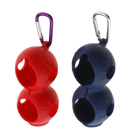 VGOL 2pcs Porte-Balle de Golf avec Boucle à Clip de Suspension Pochette en Silicone Souple pour Balle de Golf Portable Étui de P