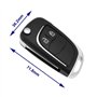 VGOL 1 Pièce Coque de Clé de Voiture Pliable à 2 Boutons de Rechange pour Télécommande Compatible avec Opel Compatible avec Zafi