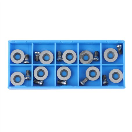 Ci3 Ronde 12X2.5Mm Carbure Inserts Couteaux Lame de Rechange Fit pour Bricolage Tour Tourner le Bois Finisseur Outil 10 PièCes S