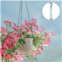 PPbreken Lot de 5 chaînes suspendues en plastique pour pots de fleurs, crochet suspendu rotatif à 360°, support de pot de fleurs