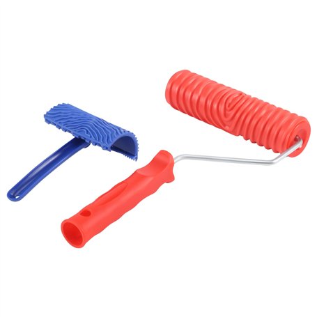 Giilayky Ensemble D'Outils de Modèle en Bois D'Imitation Eg300T Rouleau en Caoutchouc de 7 Pouces + Ms16 Outil D'Imitation de Gr