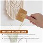 Gaqnzjx Gobelin Peigne à tisser en macramé Pinceau Corde en coton Nœud ouvert Peigne à tricoter Accessoires à faire soi-même