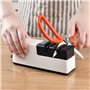 Yweyyerw Aiguiseur de Couteaux éLectrique USB AffûTeur RéGlable Automatique 3 éTapes pour Couteaux Ciseaux AffûTeur Domestique