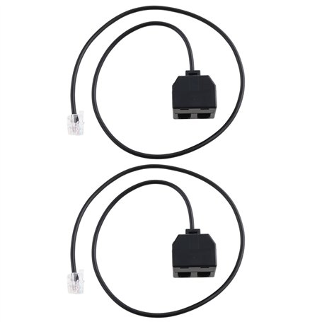 eMagTech Lot de 2 adaptateurs de formation téléphonique en Y RJ9 4P4C - Répartiteur de tête en cristal compatible avec Cisco - C