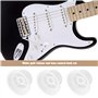 eMagTech Ensemble de Boutons Blancs avec Kit d'embouts de Commutateur 2 Tons 1 Volume Compatible avec Fender Compatible avec Les