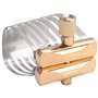 CosyCaya 1 pince pour saxophone ténor - Accessoire de ligature pour saxophone - Ligature dorée et argentée