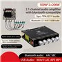 Dsdhuf Carte Amplificateur de Puissance Audio Numérique Bluetooth ST21PRO 2.1 Canaux 100 W X 2 + 200 W Caisson de Basses TPA3221