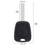 ePathChina® 433 MHz 2 Clé télécommande à 2 boutons avec puce PCF7961 et lame HU83 pour Citroën 73373067C/Peugeot 307 2000-2017