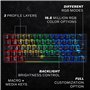 GK61 Clavier de jeu mécanique – 61 touches RVB rétroéclairé LED pour PC/Mac Gamer