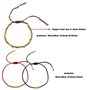 eMagTech 6pcs Tibétain Cuivre Perles Bracelets Bouddhiste Chanceux Bracelet Main Tressé Corde Réglable Bonne Chance Amulette Bij