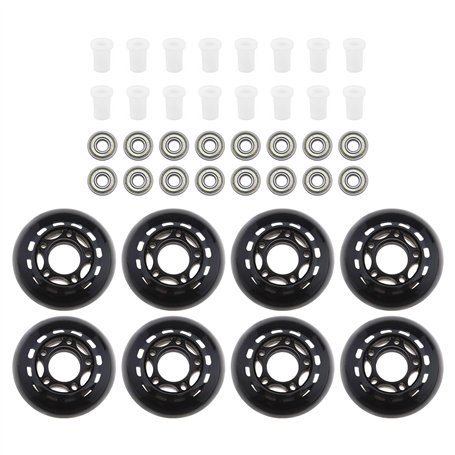 ECSiNG Lot de 8 roues de rollers en ligne 64 mm 82A avec roulements ABEC-7 Roues de patins à roulettes Roues stabilisatrices pou