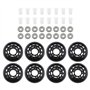 ECSiNG Lot de 8 roues de rollers en ligne 64 mm 82A avec roulements ABEC-7 Roues de patins à roulettes Roues stabilisatrices pou