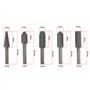LT Easiyl 5 Pièces Lime Rotative en Acier Rapide Longueur 58.7mm Diamètre de La Poignée 6.2mm Embouts de Meuleuse Outils D'ébavu
