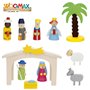 Crèche de Noël Woomax Bois plywood 23 x 16 x 11 cm (4 Unités)