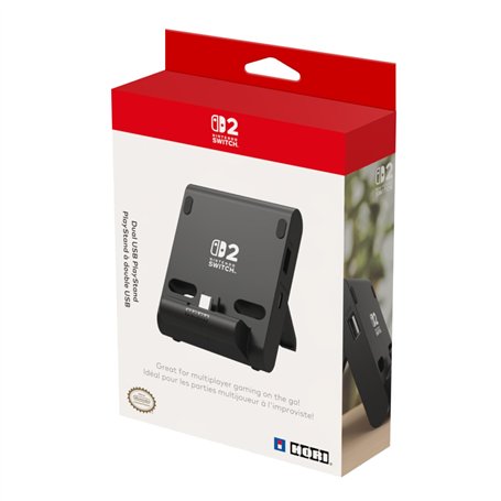 HORI PlayStand à double USB pour Nintendo Switch 2 – Sous licence officielle Nintendo
