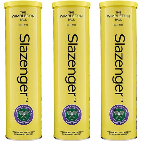 Slazenger WIMBLEDON Balles Tennis metal 12 Balles (3 x 4)
