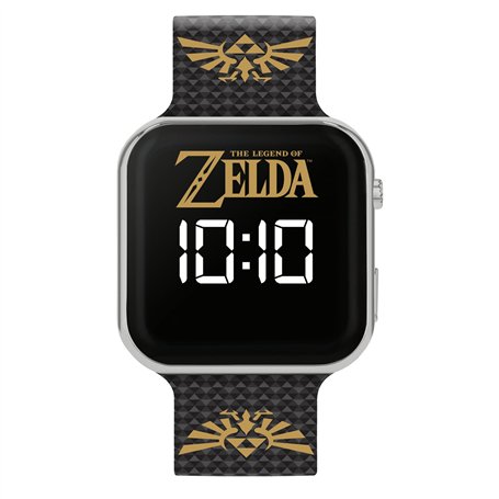 Zelda GLZ4013 Montre numérique LED pour enfant avec bracelet en silicone Noir
