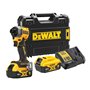 DeWalt DCF850P2T-QW – 18 V 1/4" 205 Nm XR Brushless compact Driver avec 2 piles de 5 Ah et chargeur