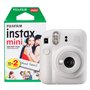 Fujifilm Instax Mini 12 Appareil Photo instantané avec Pack de 20 pellicules Blanc Argile