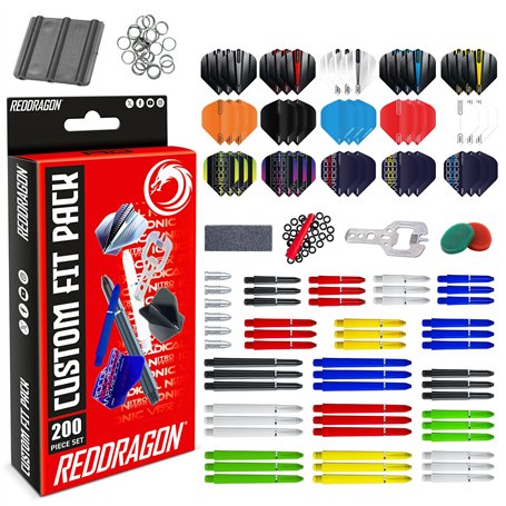 RED DRAGON Paquet Ajustement Personnalisé 200 Fléchettes