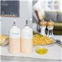 Nicola Spring Bouteilles de Distributeur de vinaigre/Huile en Porcelaine - Impression Orange/Bleu - 500 ML - Ensemble de 2