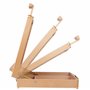 Kurtzy Chevalet Bois Portable pour Peinture et Dessin avec Boîte de Rangement - pour des Toiles Jusqu’à 30 cm - Chevalet de Tabl
